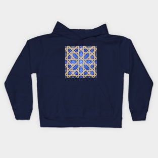 Moroccan inspired Zellige Islamic geometric design Kids Hoodie